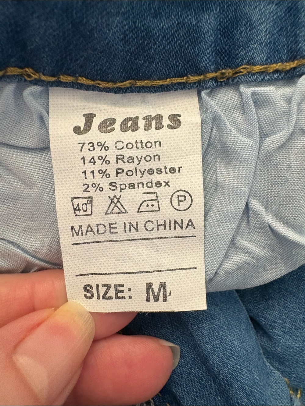 Distressed Skinny Jeans in Blue Waist 28 - Picture 8 of 8